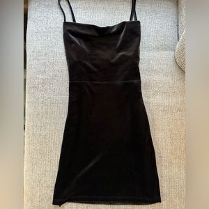 Velour Black Dress